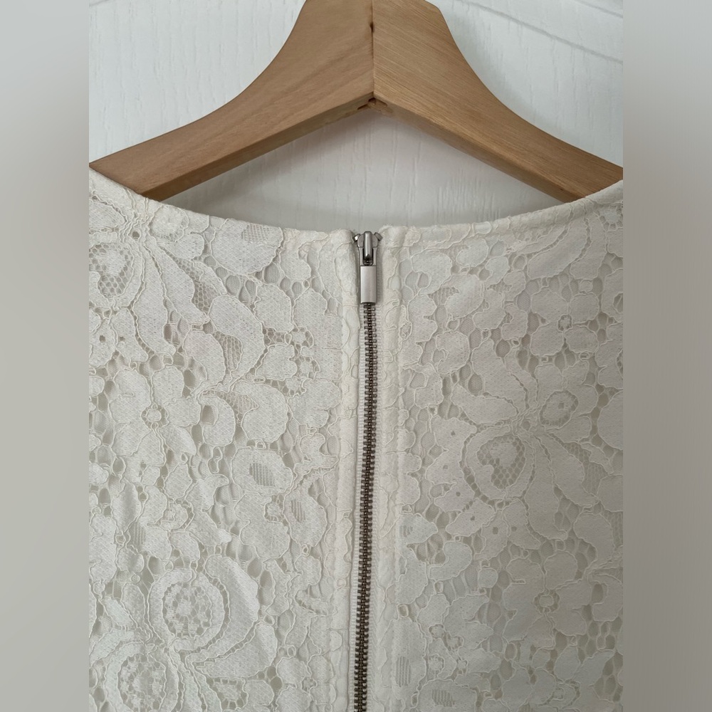 White Lace Classic A-Line Dress | size M | Twik by Simons - Picture 5 of 7
